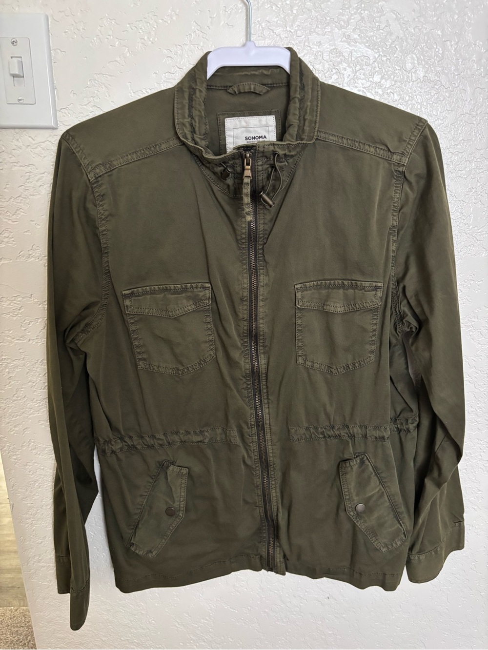 Sonoma Military-Style Olive Utility Jacket